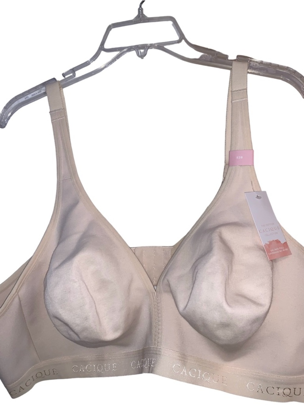 Cacique Unlined Full Coverage No-Wire Bra Size 52B NWT